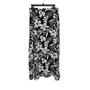 Vintage Evan Picone Floral Hawaiian Print Maxi Skirt Size 12 Vacation Vibes